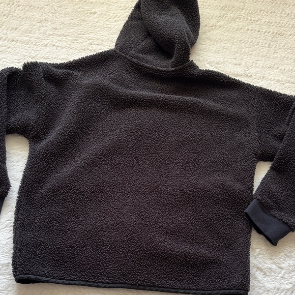 Nike Kids Black Sherpa Zip-Up Hoodie Jacket - Picture 8 of 8